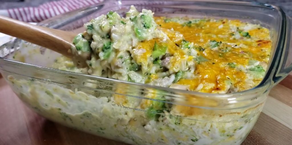 Cheesy Chicken Broccoli and Rice Casserole Recipe