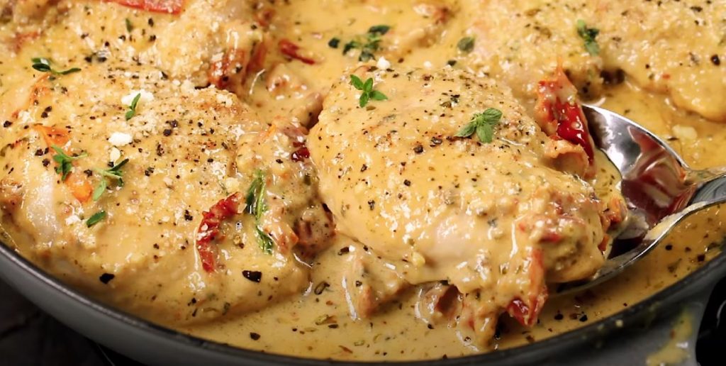 Creamy Chicken in Sun-Dried Tomato Sauce Recipe