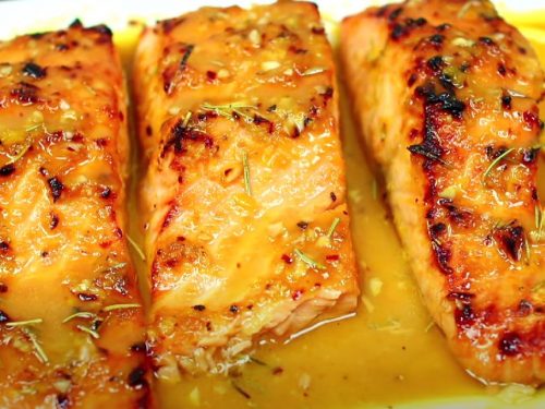 Crispy-Skinned Orange Honey Salmon Recipe