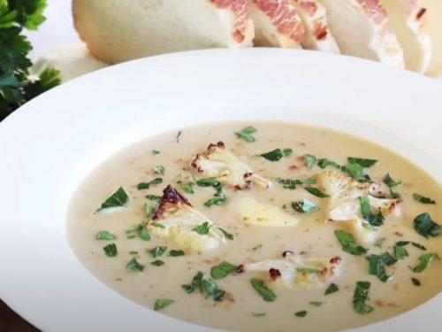 Healthy Roasted Cauliflower Soup Recipe