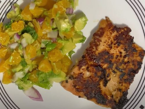 Honey Glazed Salmon with Citrus Avocado Salsa Recipe