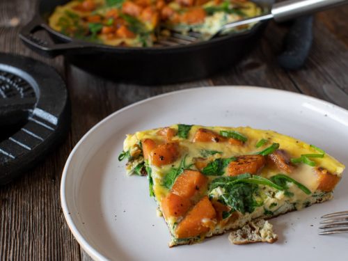 Kale, Sweet Potato, and Onion Frittata Recipe