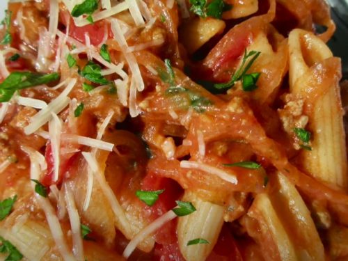 Penne Pasta with Brussels Sprouts In a Ragu Recipe