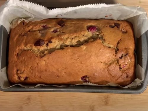 Raspberry Chocolate Banana Bread Recipe