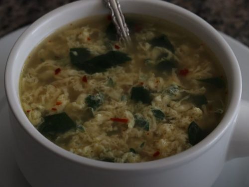 Spinach Stracciatella Soup with Orzo Recipe