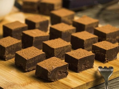 Royce' Nama Chocolate Hack Recipe - Royce's bittersweet truffles with dark chocolate flavor