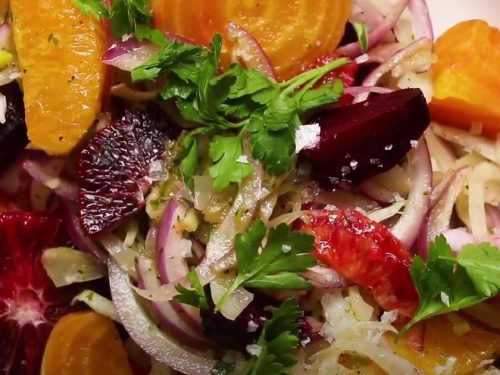 Blood Orange, Fennel and Avocado Salad with Lemon Citronette Recipe