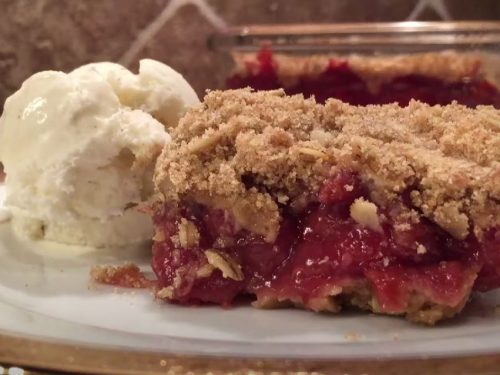 Bourbon Cherry Crisp Recipe