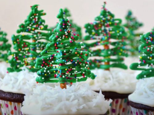 Christmas Tree Mini Cupcakes Recipe