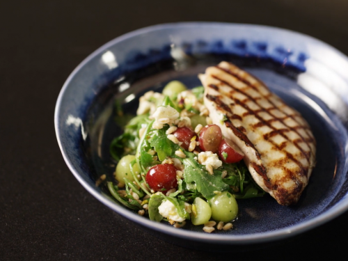 farro-and-kale-salad-with-grapes-feta-and-white-wine-vinaigrette-recipe