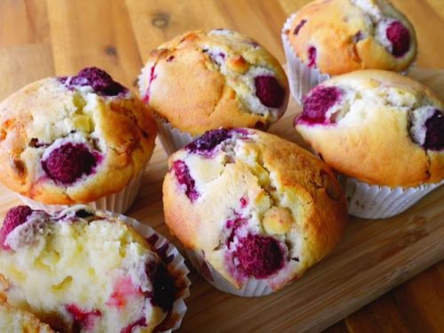 Jumbo Raspberry Chocolate Chip Muffins Recipe