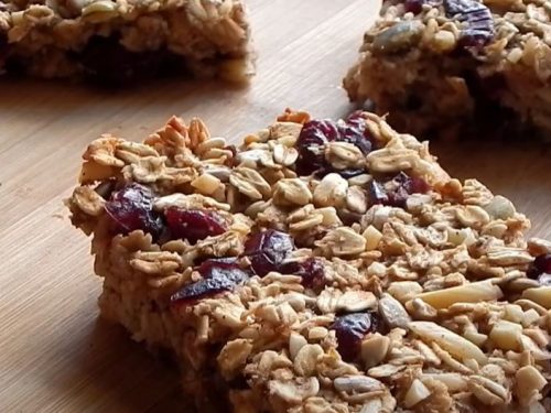 Morning Maple Cranberry Pecan Oat Bars Recipe