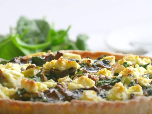 Mushroom, Ramp, and Spinach Tart Recipe