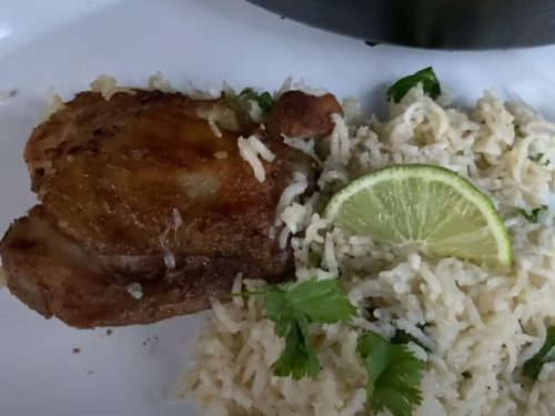 One Pan Cilantro-Lime Chicken and Rice with Black Beans Recipe