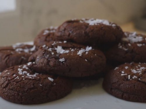 Salted Dark Chocolate Cookies Recipe