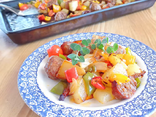 sheet-pan-turkey-sausage-potato-and-pepper-hash-recipe