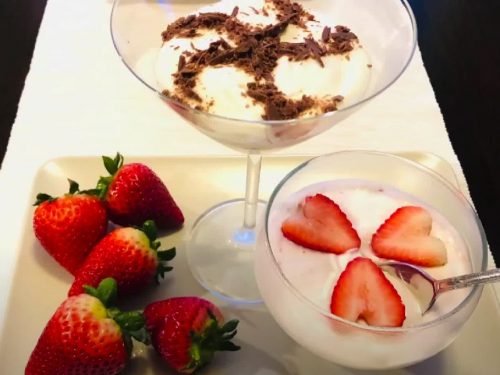 Yogurt Panna Cotta with Mascerated Berries Recipe