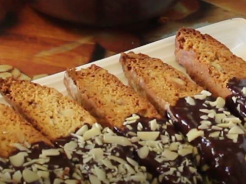 Chocolate-Dipped Almond Biscotti Recipe