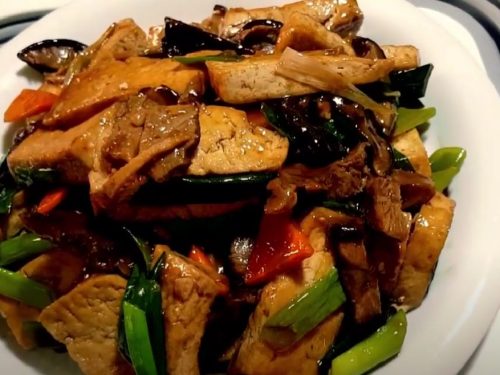 Glazed Tofu-Mushroom Salad Recipe