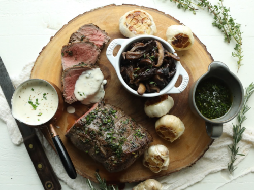 herb-and-garlic-roast-tenderloin-with-creamy-horseradish-sauce-recipe