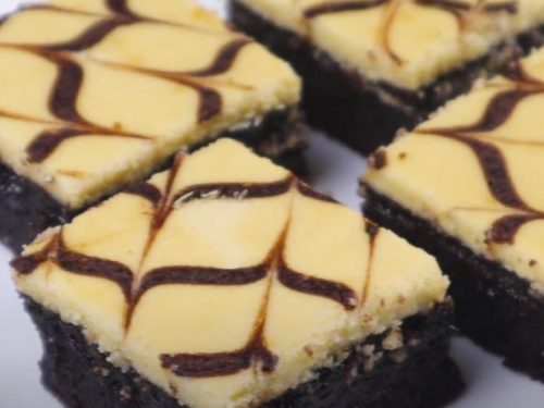 Light Fudge Swirled Cheesecake Brownies