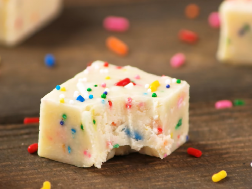 No-Bake Birthday Cake Batter Fudge