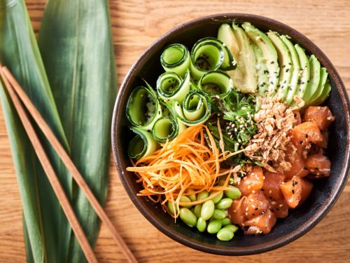 Salmon Avocado Poke Bowl Recipe