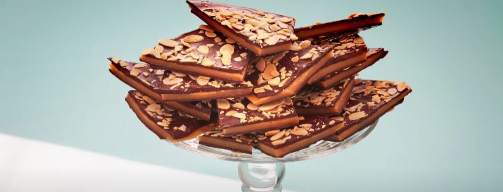 Salted Dark Chocolate Almond Toffee Recipe