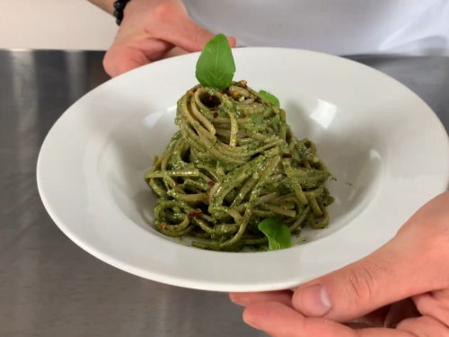 linguine-with-creamy-arugula-walnut-pesto-recipe