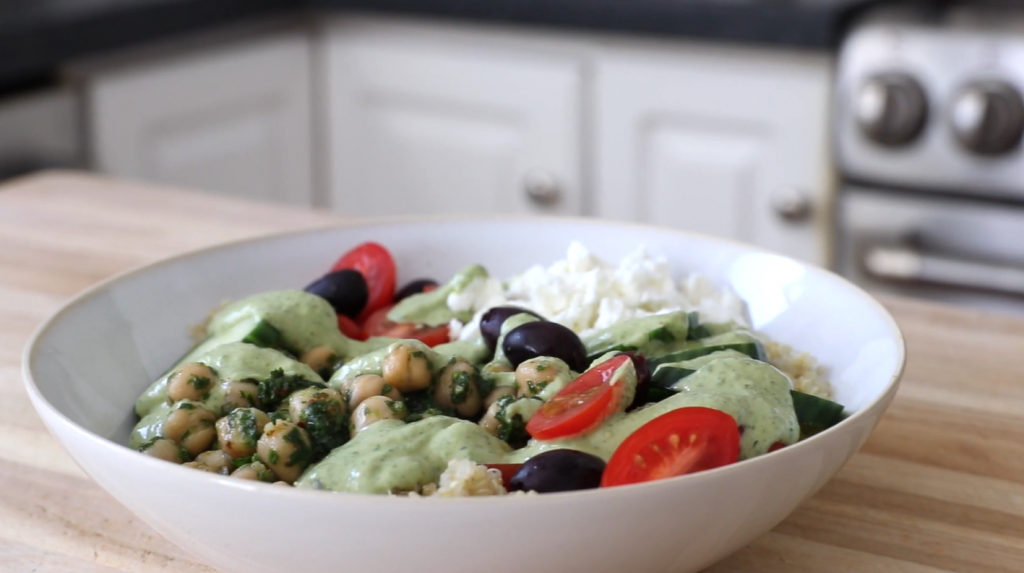 mediterranean-chickpea-bowls-with-tahini-sauce-recipe