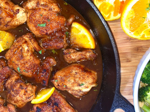 orange-blossom-honey-glazed-chicken-with-roasted-sweet-potato-puree-recipe