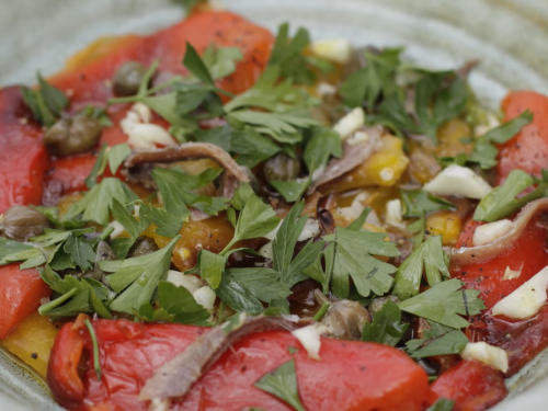 roasted-pepper-salad-with-feta-pine-nuts-and-basil-recipe