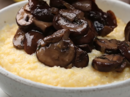 sherry-mushroom-with-creamy-polenta-and-gremolata-recipe