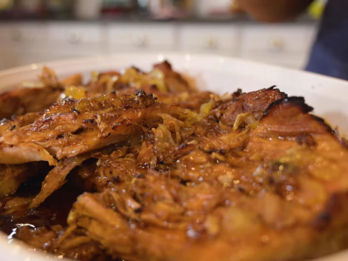 slow cooker brown sugar-balsamic glazed pork recipe