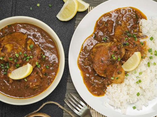 Braised Chicken Thighs in Tomato and Coconut Broth Recipe