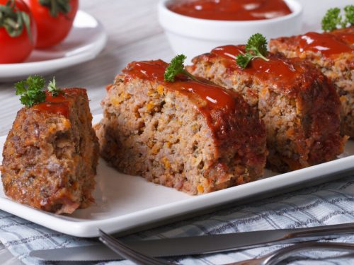 Easy Italian Meatloaf Recipe, classic Italian style moist ground beef meatloaf with tomato sauce