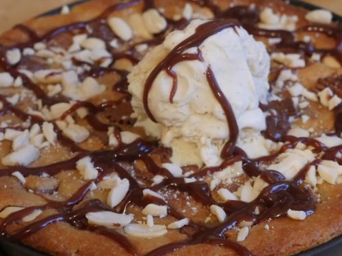 Chocolate Peanut Butter Skillet Cookie Recipe