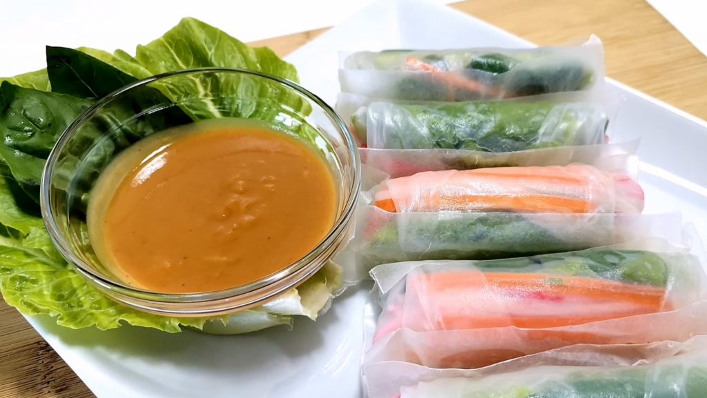 Fresh Spring Rolls with Peanut Sauce Recipe