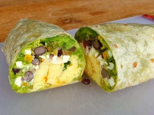 Black Bean and Avocado Breakfast Burritos Recipe