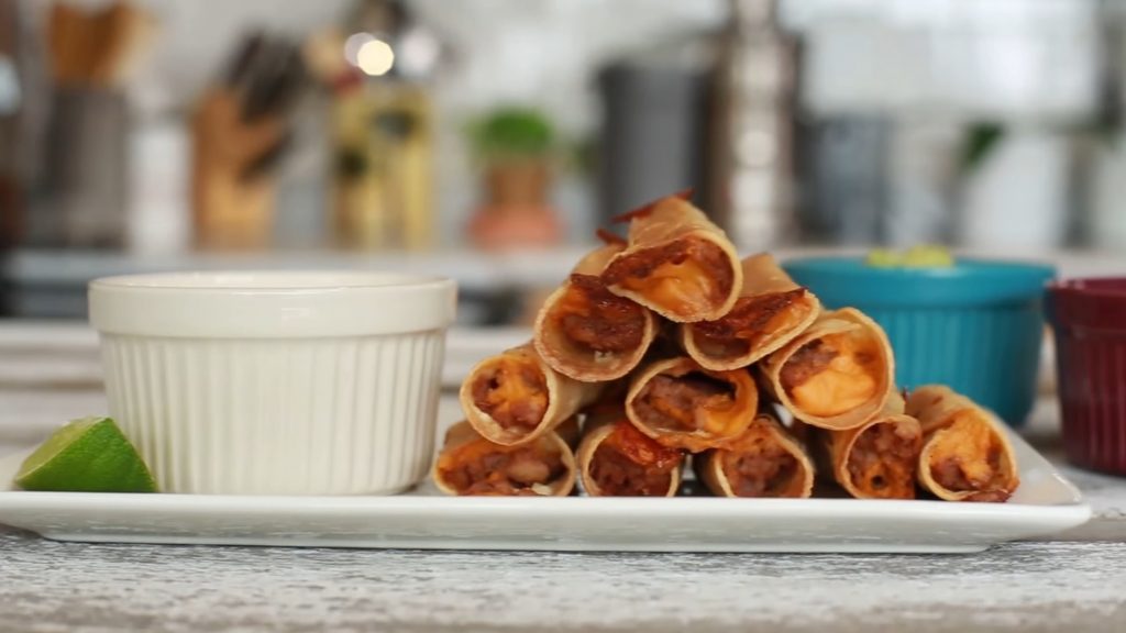 Loaded Taquitos with Creamy Jalapeno Dip Recipe