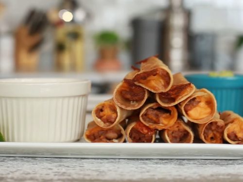 Loaded Taquitos with Creamy Jalapeno Dip Recipe