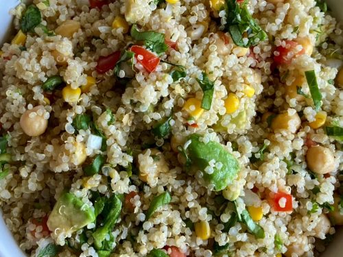 Quinoa Chickpea and Avocado Salad Recipe