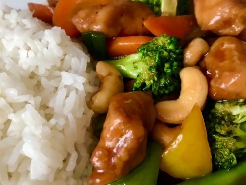 Sheet Pan Cashew Chicken and Vegetables Recipe