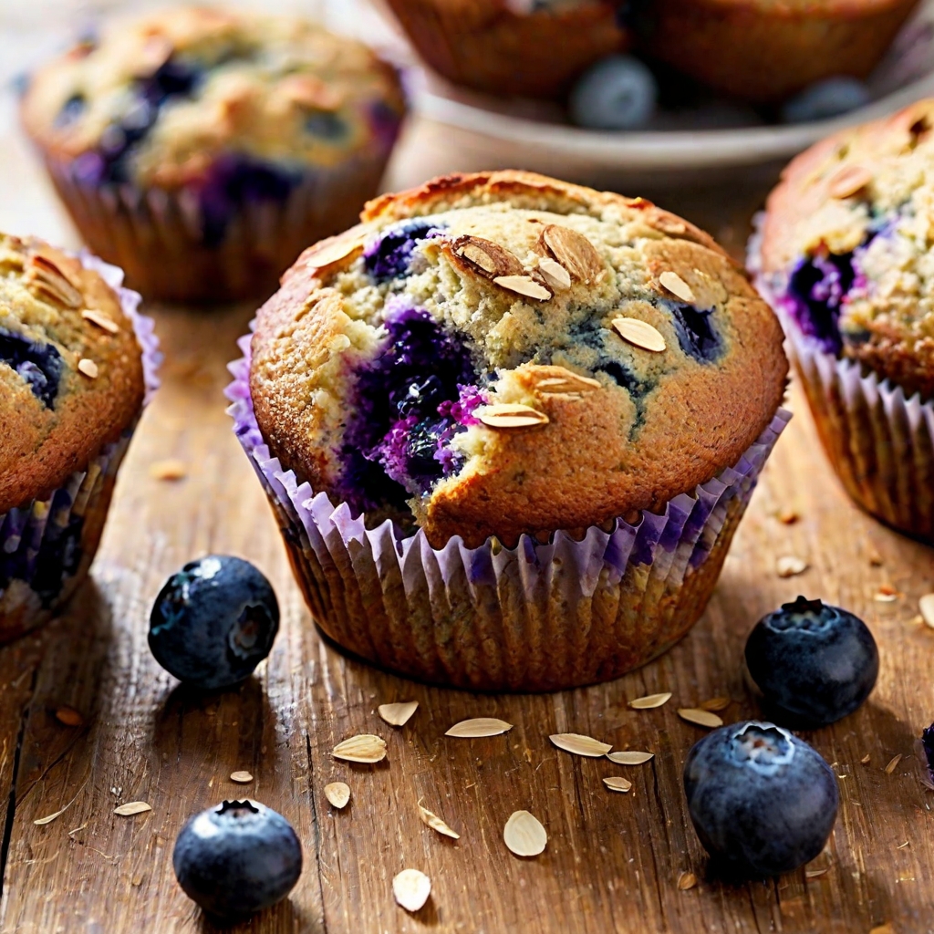 Almond Flour Blueberry Muffins