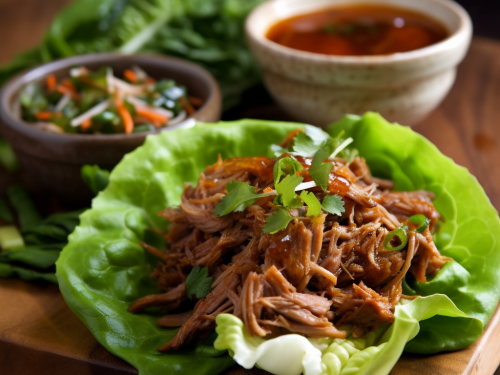 Asian-Inspired Pulled Pork Lettuce Wraps