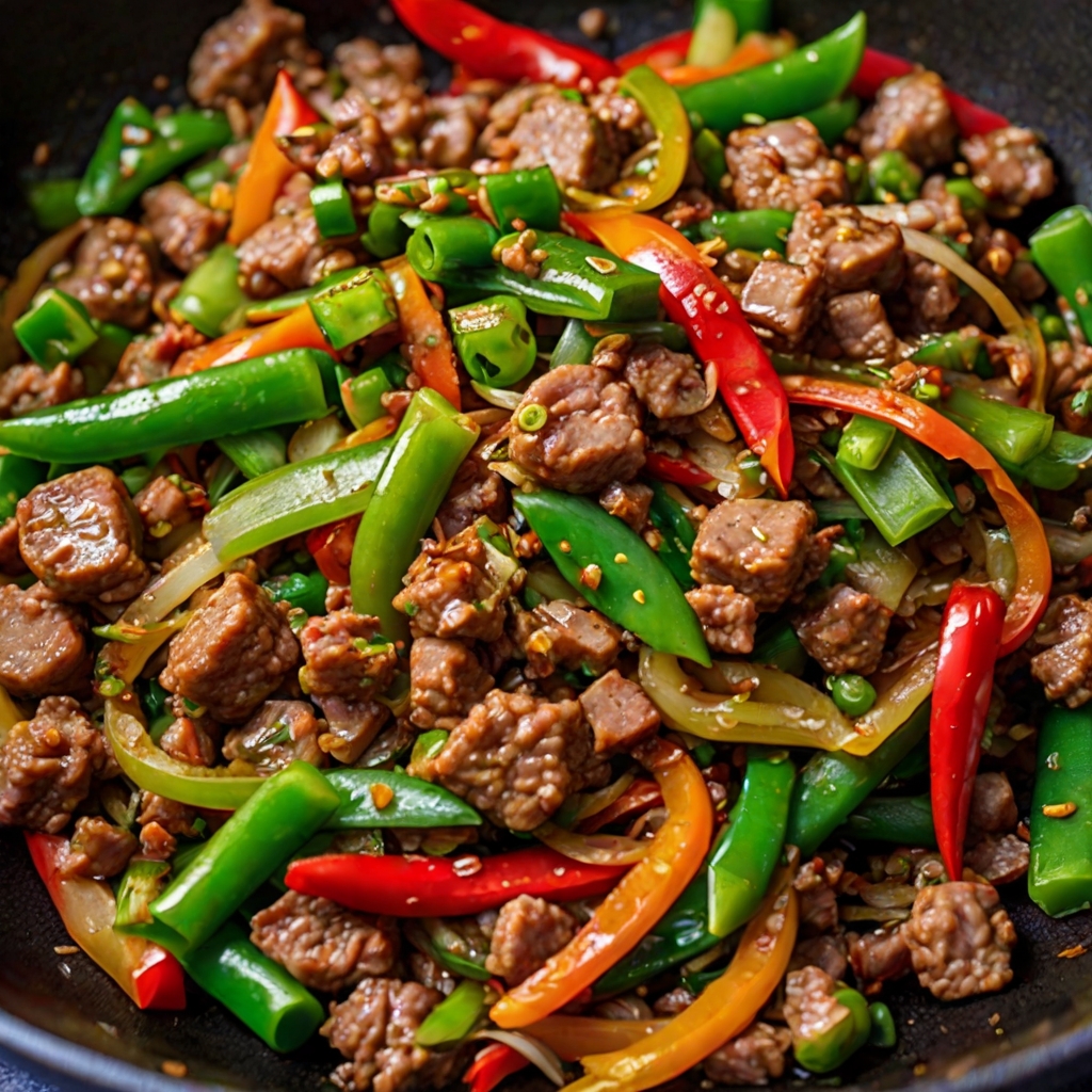 Asian-style Ground Pork Stir-Fry