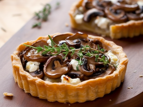 Baby Bella Mushroom and Goat Cheese Tart