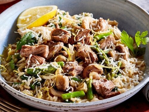 Bison and Mushroom Risotto