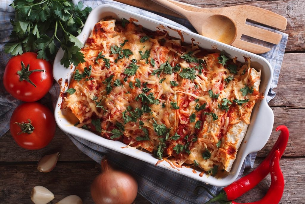 Bison Enchiladas