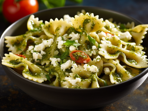 Bow Tie Pasta with Pesto and Mozzarella Recipe